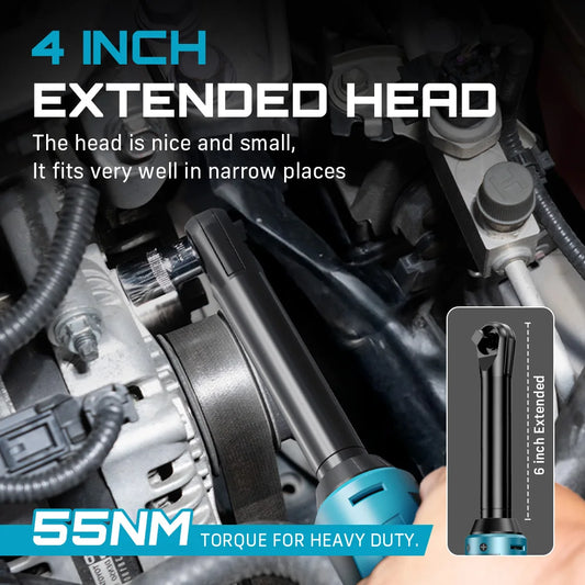 6" Extended Ratchet Wrench 3/8 drive W/acces