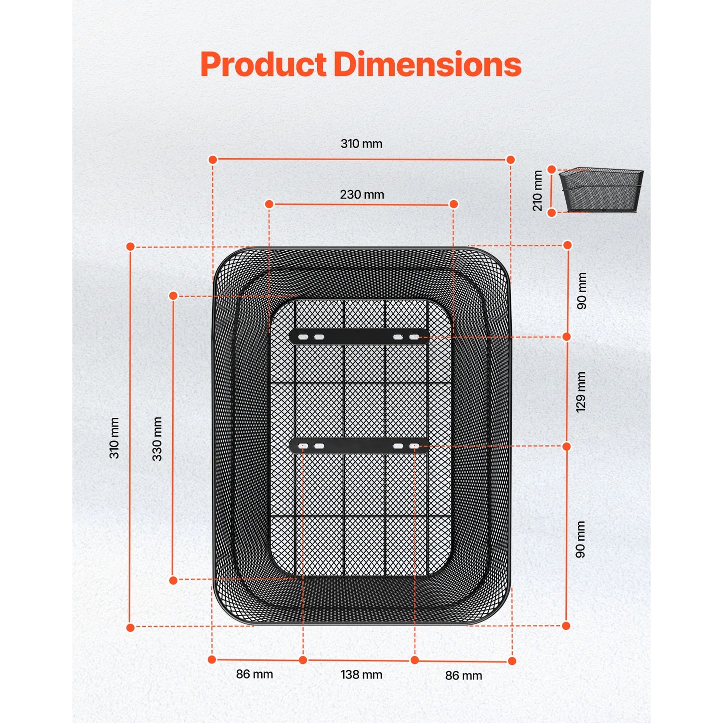 SucceBuy Rear Bike Basket