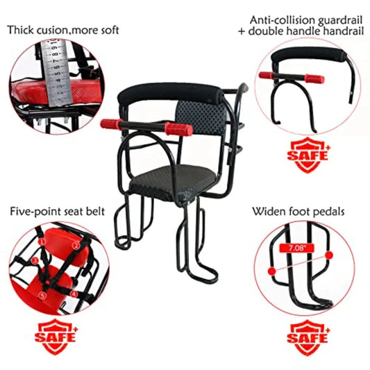 Rear Kid's Bike SeatBack Mount Child Bike Seat Attachment for Adult Bike Outdoor Bike Seat for Toddlers and Up to 110lb