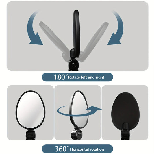 1/2PCS Bicycle Rearview Mirror 360 Degree Adjustable Rotatable Universal Cycling Handlebar Rear View Mirrors for MTB Road Bike
