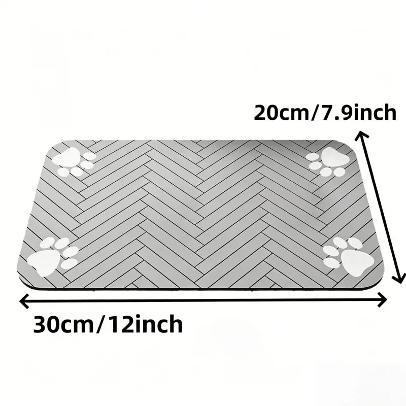Pet Feeding Mat-Absorbent Pet Placemat for Food and Water