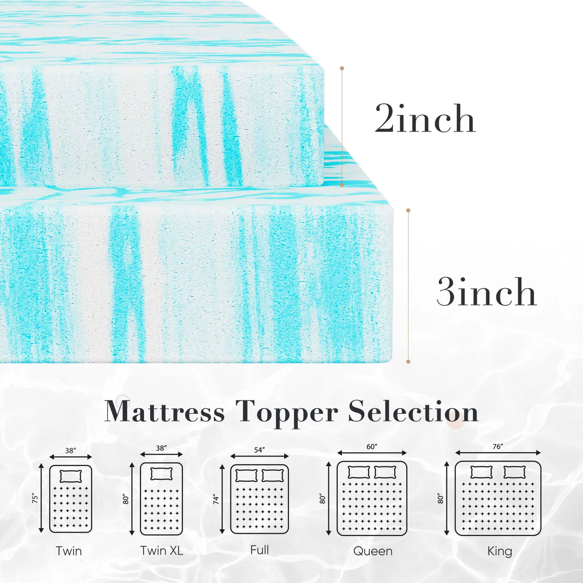 2-3" Memory Foam Mattress Topper