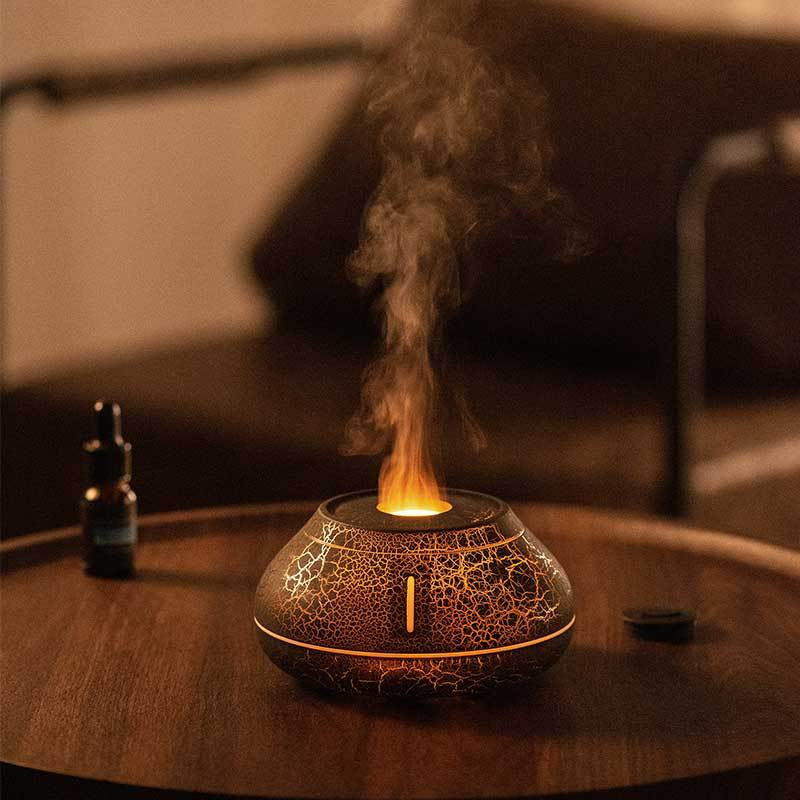 New Humidifier Colorful Simulation Flame Aroma Diffuser Desktop Creativity Humidifier for Home Room