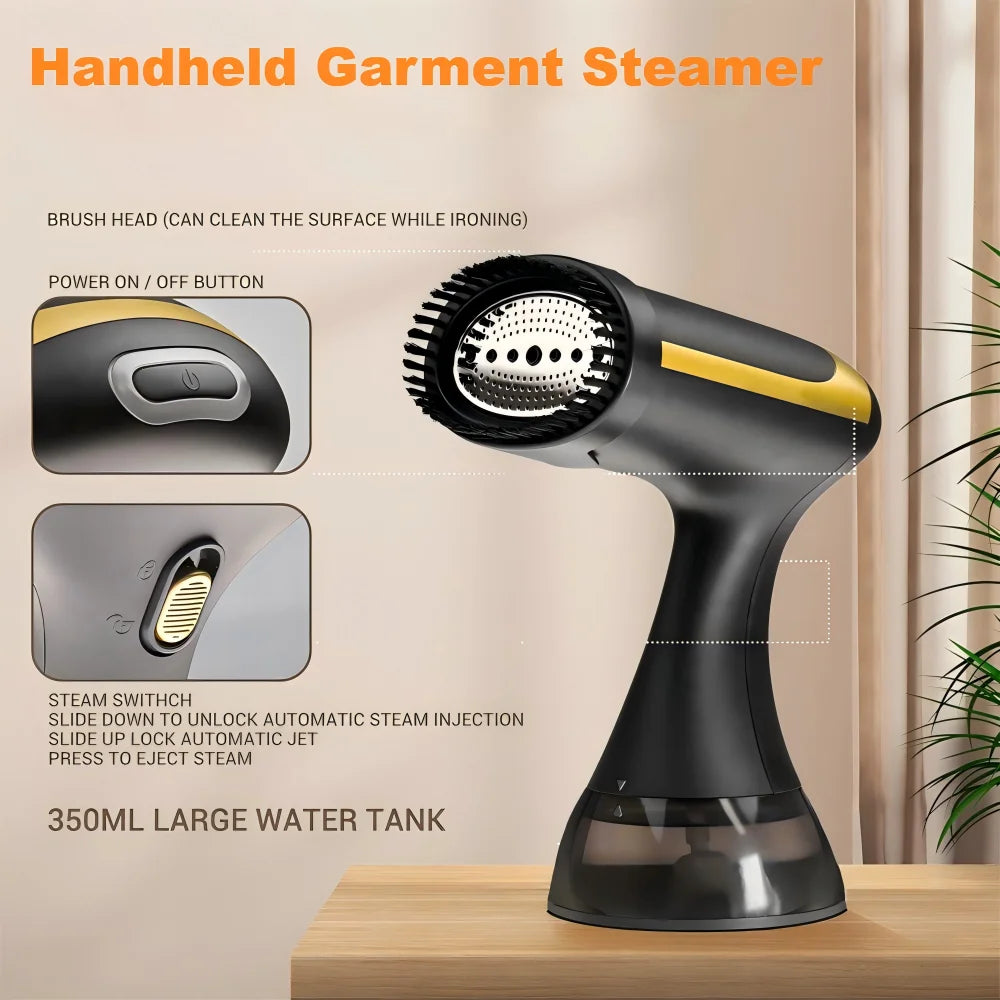 Portable Travel Garment Steamer Electric Handheld Fabric Steam Iron Fast-Preheating Clothes Wrinkle Removal Home Ironing Machine
