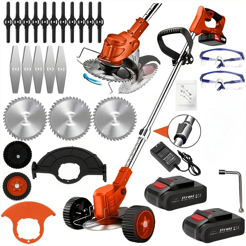 Lawn Edger, Weed Wacker, Cordless W/Batteries and Accessories