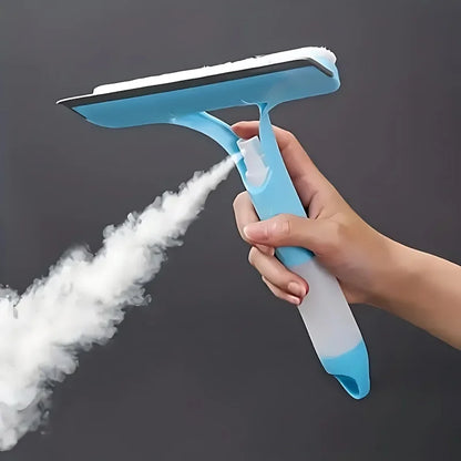 3-in-1 Window Cleaning Tool - Handheld Sprayer, Squeegee & Scrubber