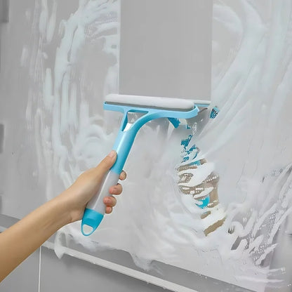 3-in-1 Window Cleaning Tool - Handheld Sprayer, Squeegee & Scrubber