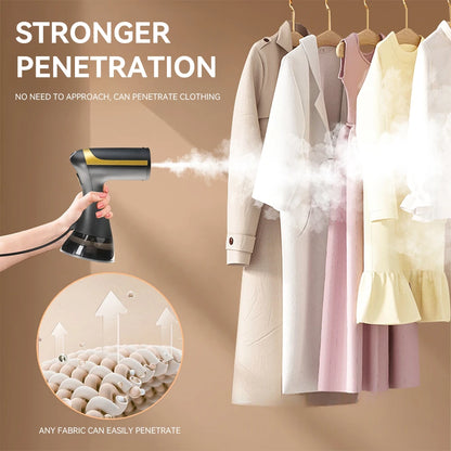 Portable Travel Garment Steamer Electric Handheld Fabric Steam Iron Fast-Preheating Clothes Wrinkle Removal Home Ironing Machine