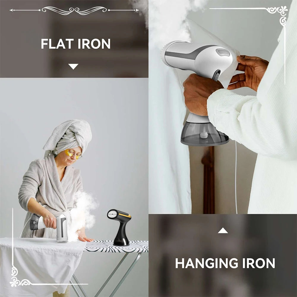 Portable Travel Garment Steamer Electric Handheld Fabric Steam Iron Fast-Preheating Clothes Wrinkle Removal Home Ironing Machine