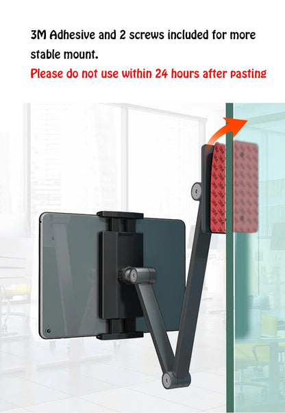 Tablet Wall ceiling Mount for Kitchen Foldable Adjustable 5-13 inch Tablet stand For phone & tablet & ipad