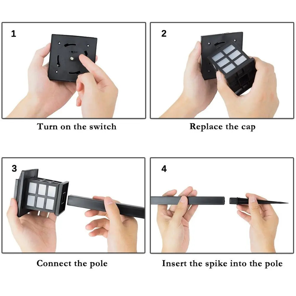 8pcs solar nitelights