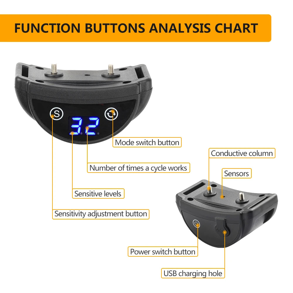 Bark Shock Collar for Dogs Automatic