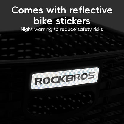 ROCKBROS Rear Bike Basket Large Capacity With Telescopic Cover