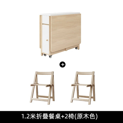 Luxury Folding Dining Table Set W/2-4-6 Folding Chairs
