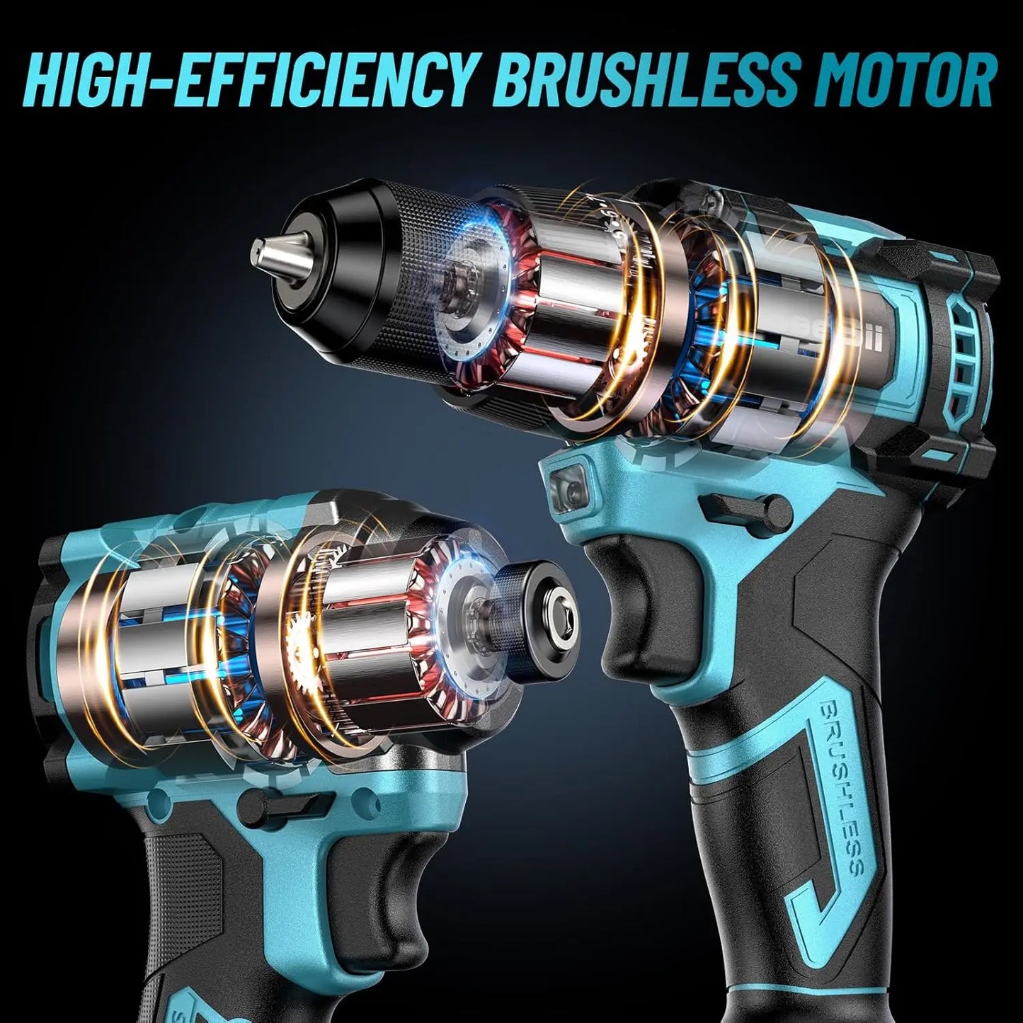 21V Drill and Driver Cordless w/batteries & acces
