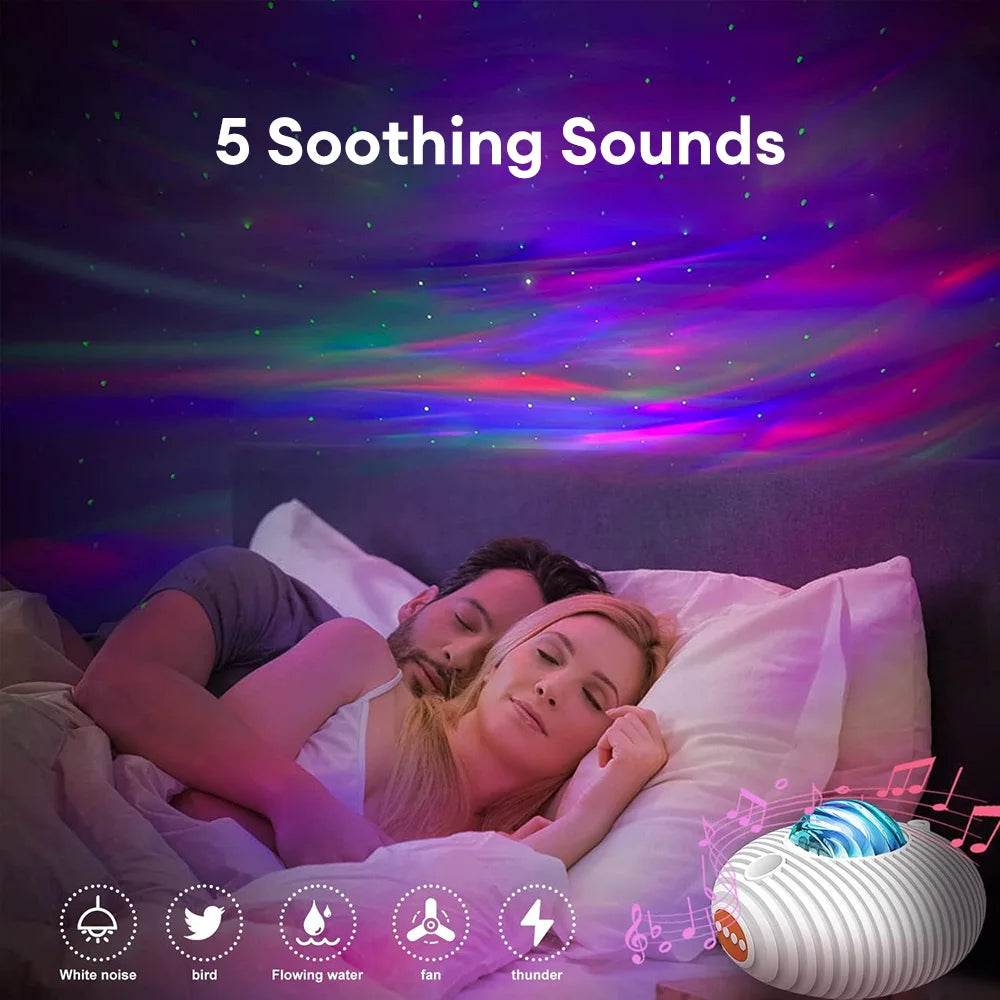 LED Galaxy Projector Night Light with Bluetooth 5.0 Speaker Timer and Remote Control 14 Colors Built-in 5 Music Star Projector