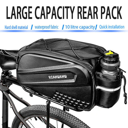 Large-capacity hard-shell rear camel bag for bicycles
