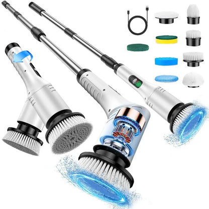 Electric Spin Scrubber 9 in 1 Cordless Cleaning Brush