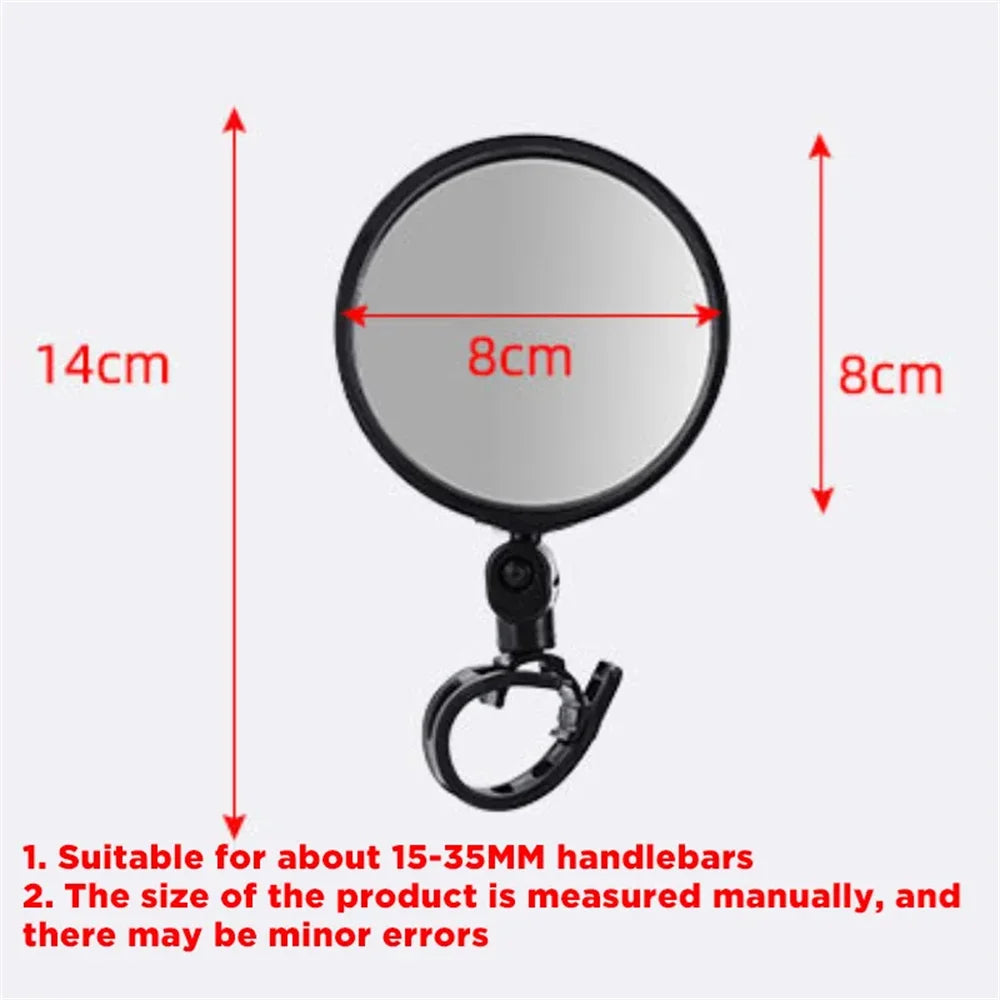 Universal Bicycle Mirror Rearview Adjustable Rotate Wide-Angle