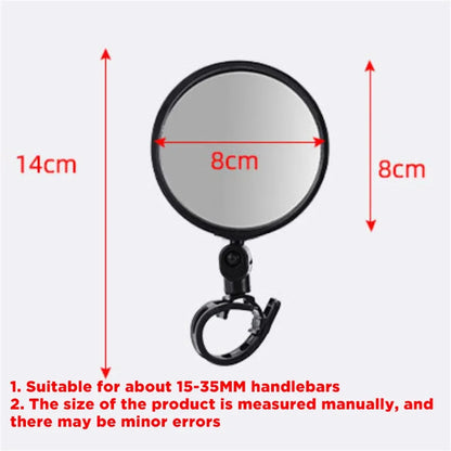 Universal Bicycle Mirror Rearview Adjustable Rotate Wide-Angle