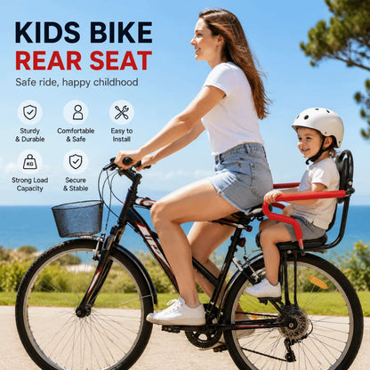 Rear-mounted Child Bike Seat Saddle‌ Armrest Easy Installation ‌Child Bicycle Seat for MTB Pedal Child Safety Seat Baby Seat