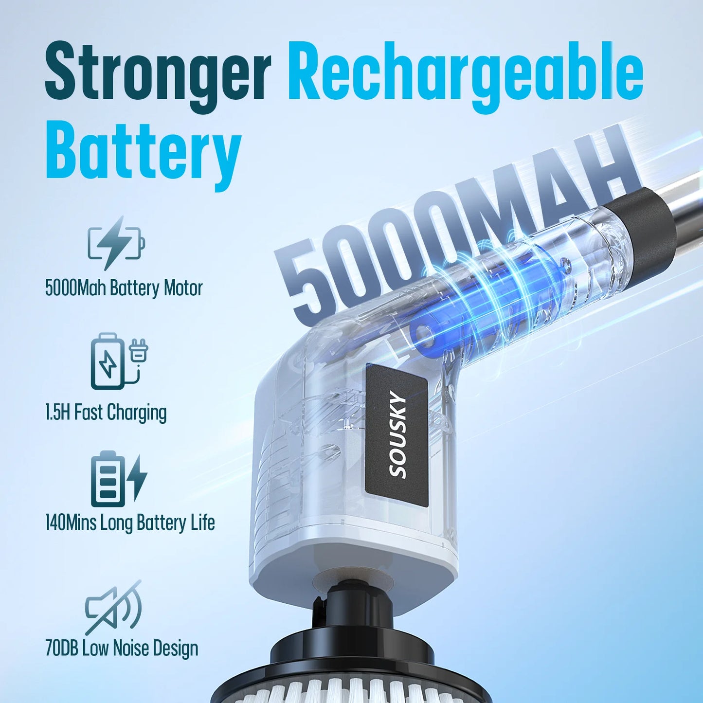 Cordless Cleaning Brush 8 in 1 Multifunctional