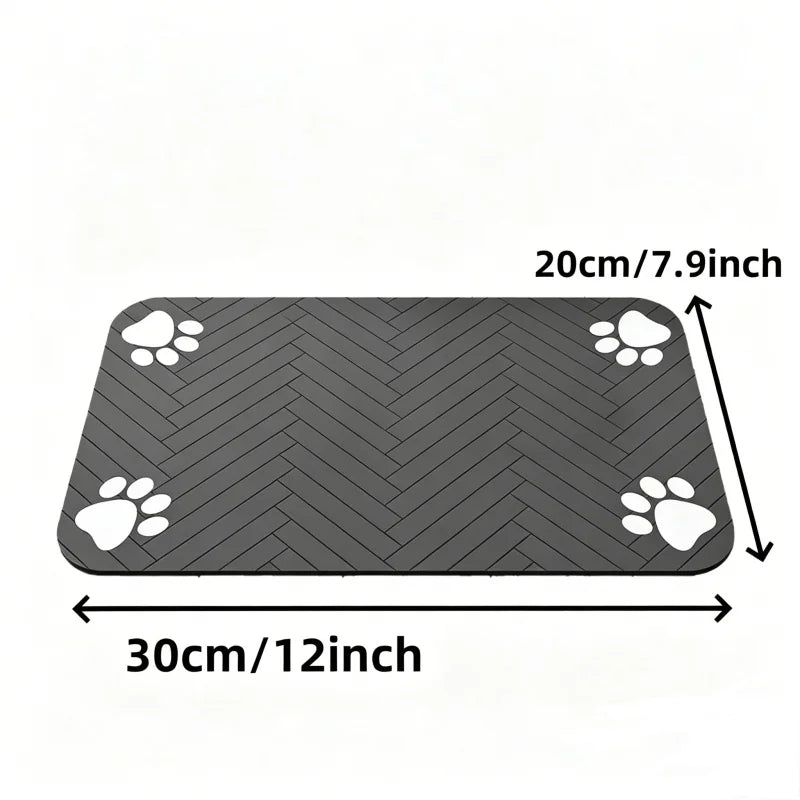 Pet Feeding Mat-Absorbent Pet Placemat for Food and Water