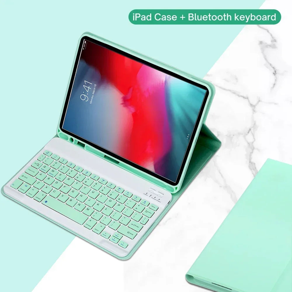 Case For iPad 10.2" 9th 8th 7th Generation, Keyboard Tablet Cover for iPad For iPad Air 10.5"(3rd Gen) Pro 10.5 inch 10.2 Inch