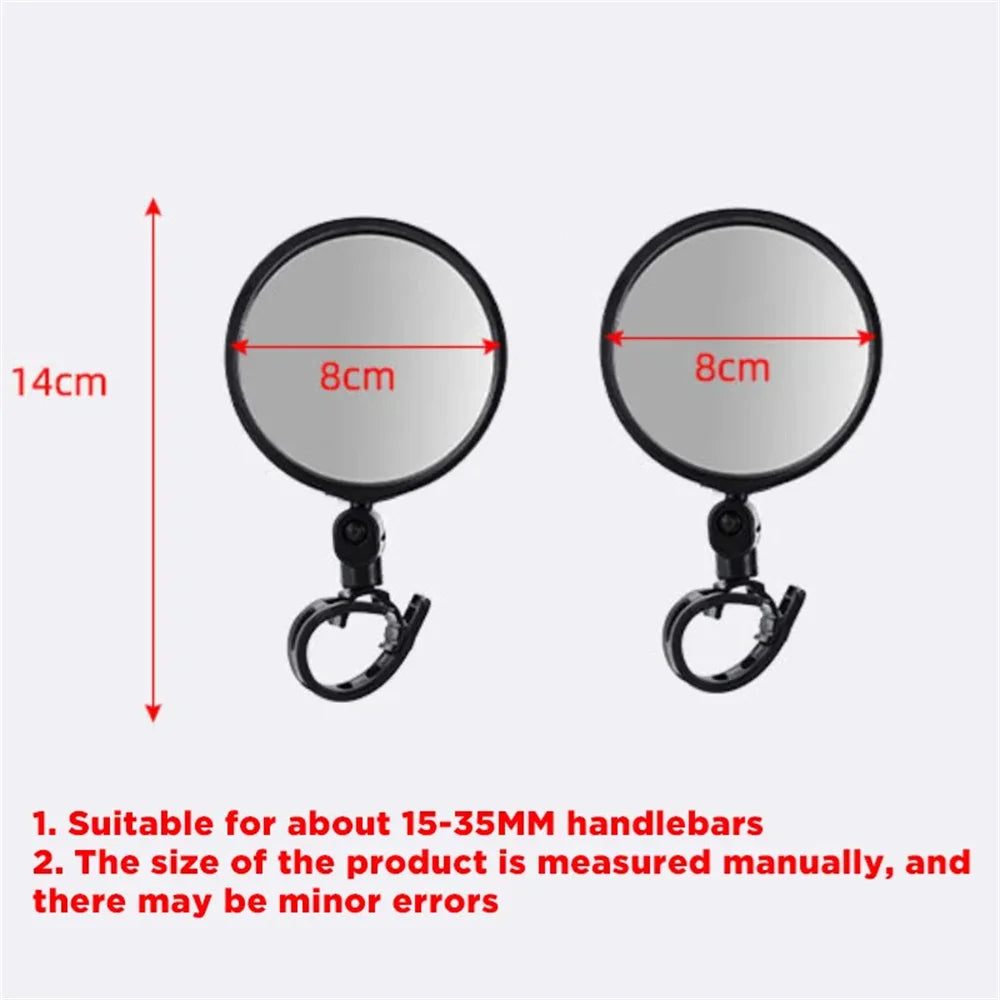Universal Bicycle Mirror Rearview Adjustable Rotate Wide-Angle