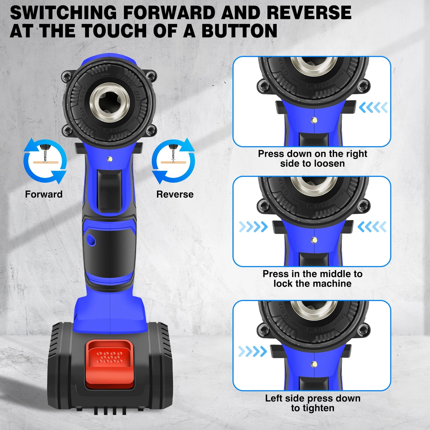 21V Cordless Power Drill or Driver, W/ Battery and access