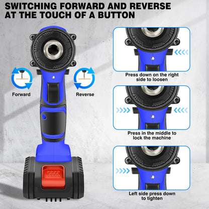 21V Cordless Power Drill or Driver, W/ Battery and access