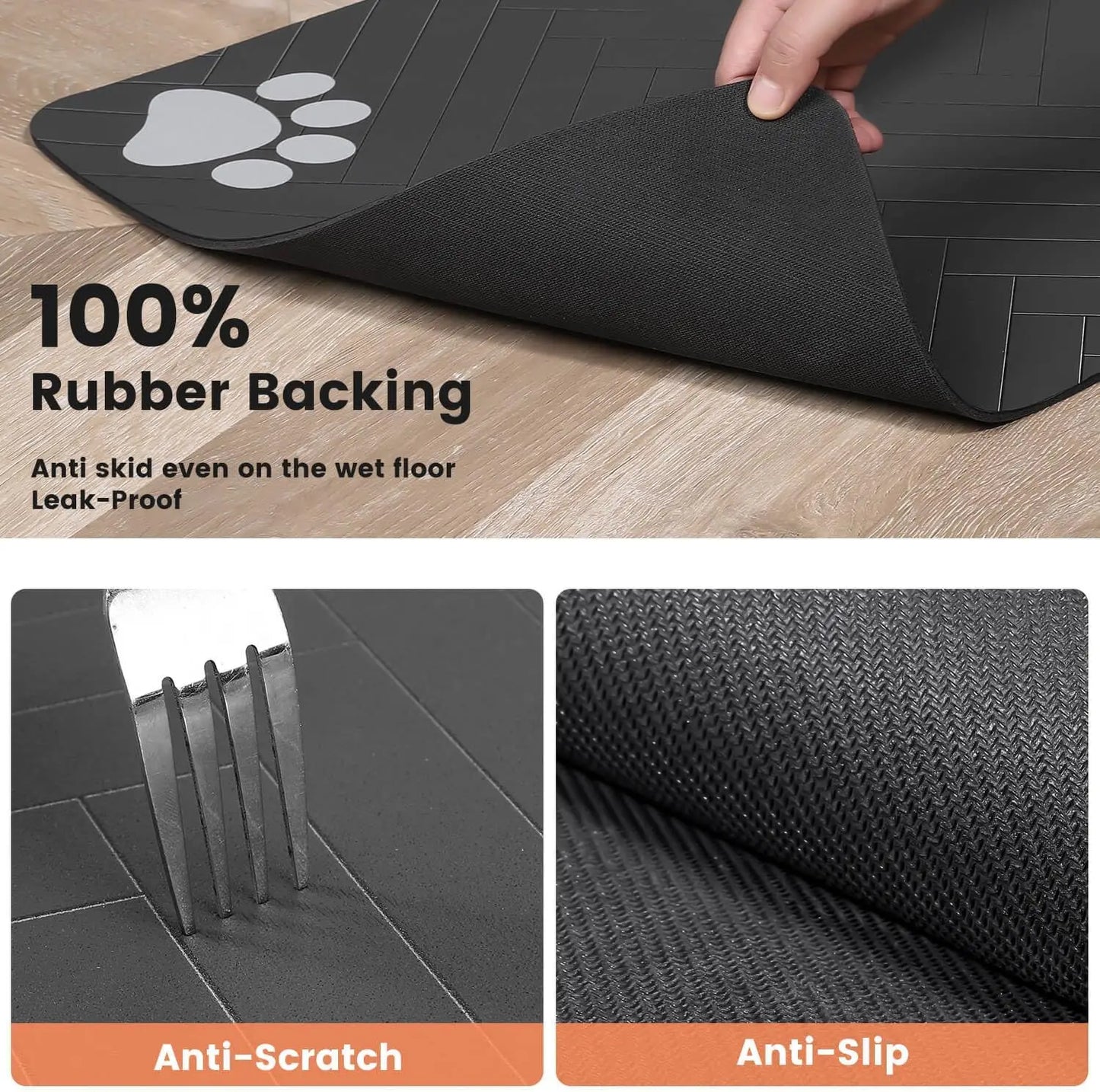 Pet Feeding Mat-Absorbent Pet Placemat for Food and Water