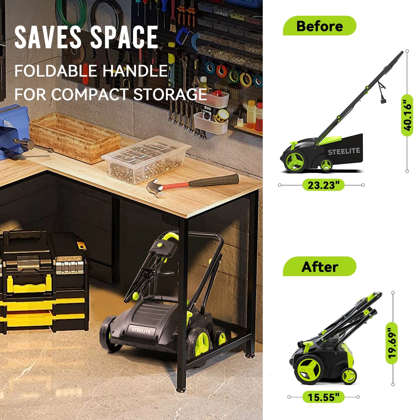 Deli 2-in-1 Electric Dethatcher & Scarifier