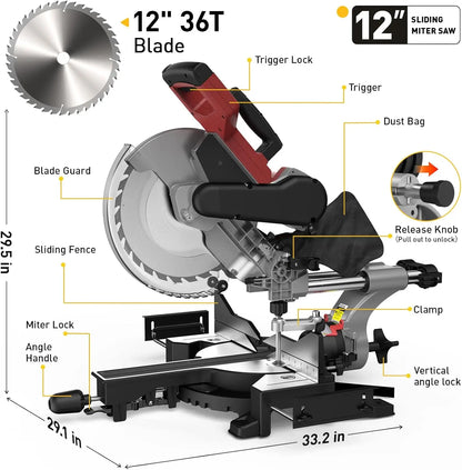12" sliding compound chop saw