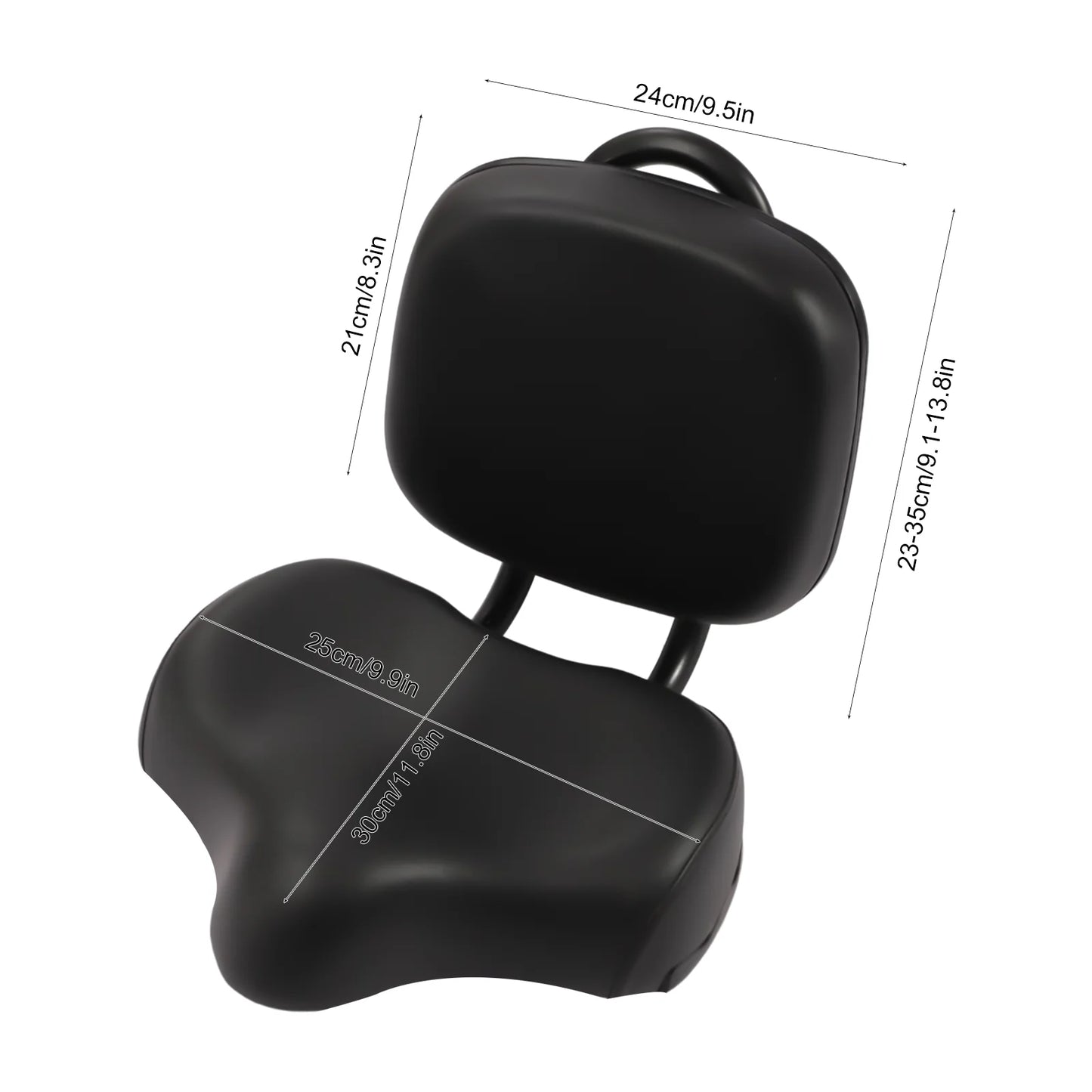 Bike Seat with Backrest, Large Comfortable Cushion, Tricycle Saddle, Wide Back Support, Ergonomic Design for Long Ride Comfort