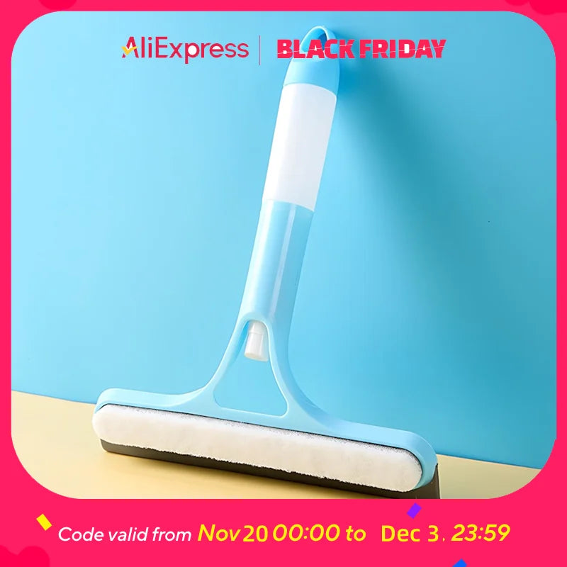 3-in-1 Window Cleaning Tool - Handheld Sprayer, Squeegee & Scrubber