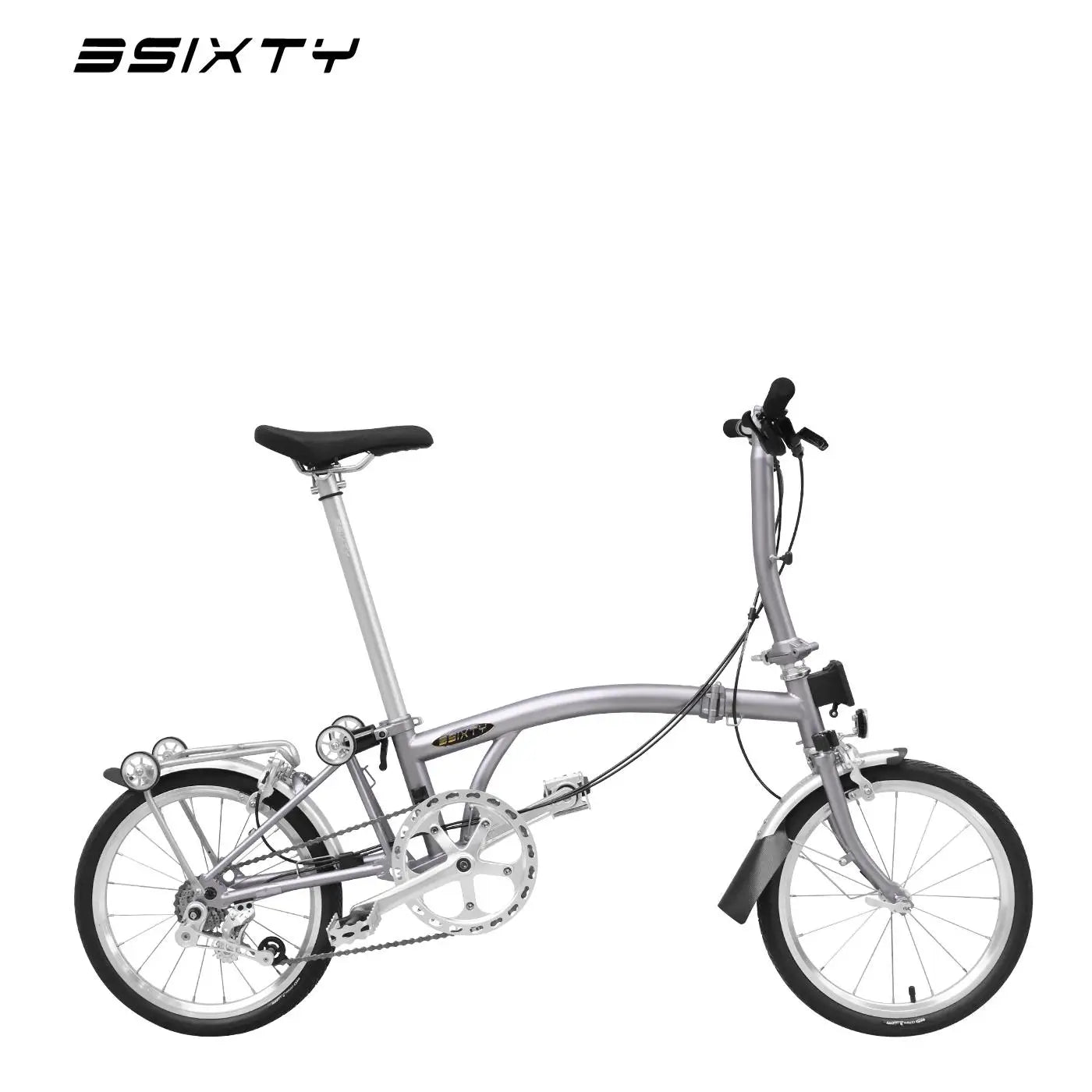 3sixty 16-inch folding bike 6-speed folding bike Chromium-Molybdenum Steel double V brakes portable camping folding urban bike