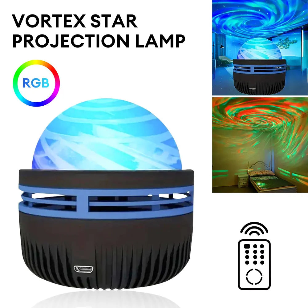 Vortex Galaxy Projector Light Creative Aurora Dynamic Projector Bedroom Night Light Kids Room Decoration Christmas Party Decor