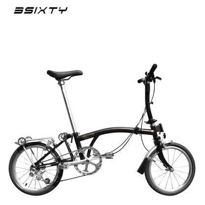 3sixty 16-inch folding bike 6-speed folding bike Chromium-Molybdenum Steel double V brakes portable camping folding urban bike
