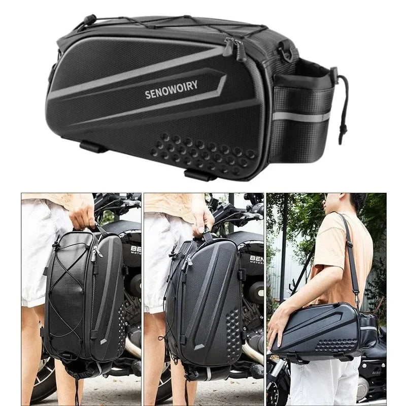 10/14L Bike Camel Bag Large Capacity Waterproof Foldable Rear MTB Shoulder Strap Universal Cycling Luggage Accessories