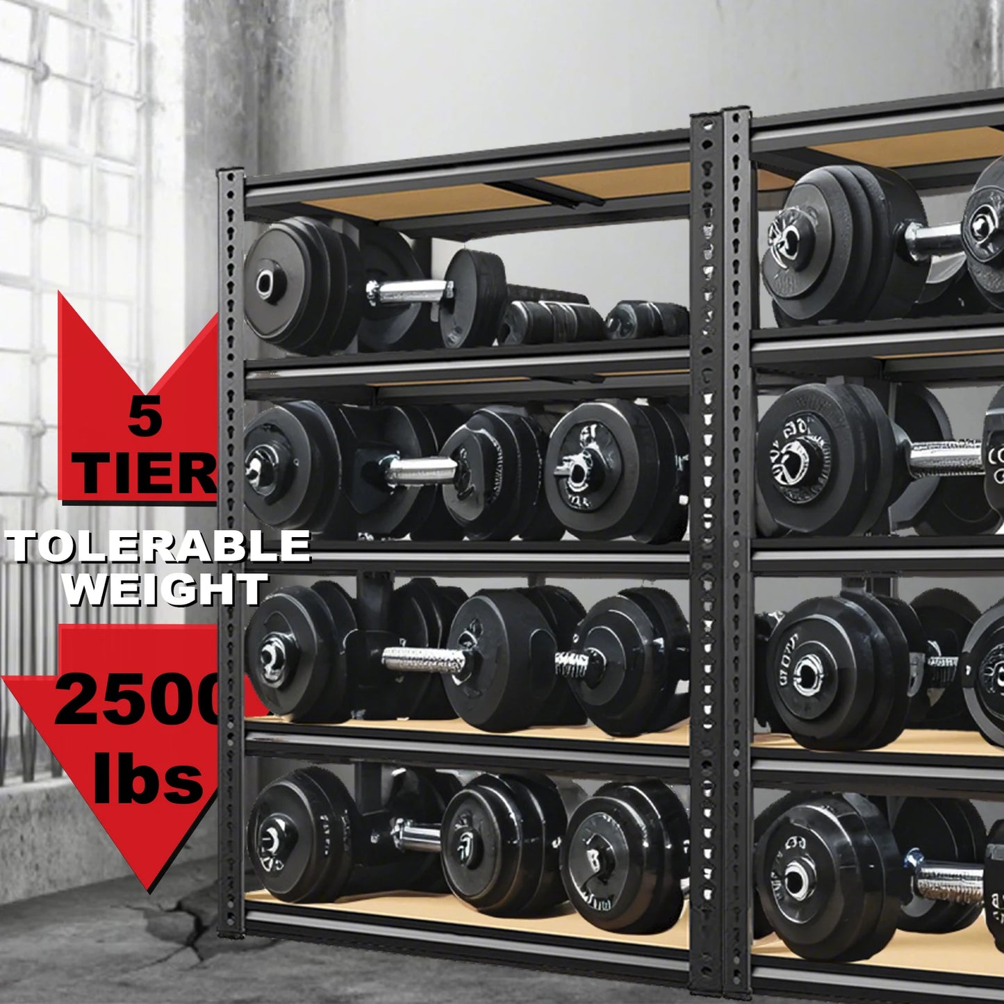 72"/60"H Garage Shelving
