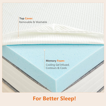 3 Inch Mattress Topper with Fabric Cover