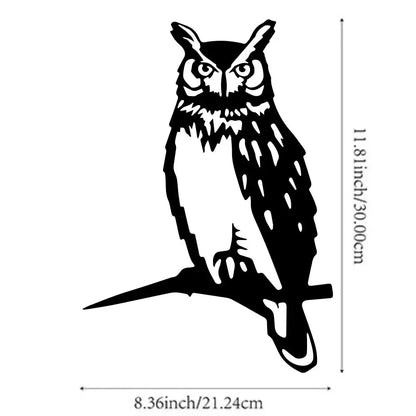 Metal Owl Tree Decor