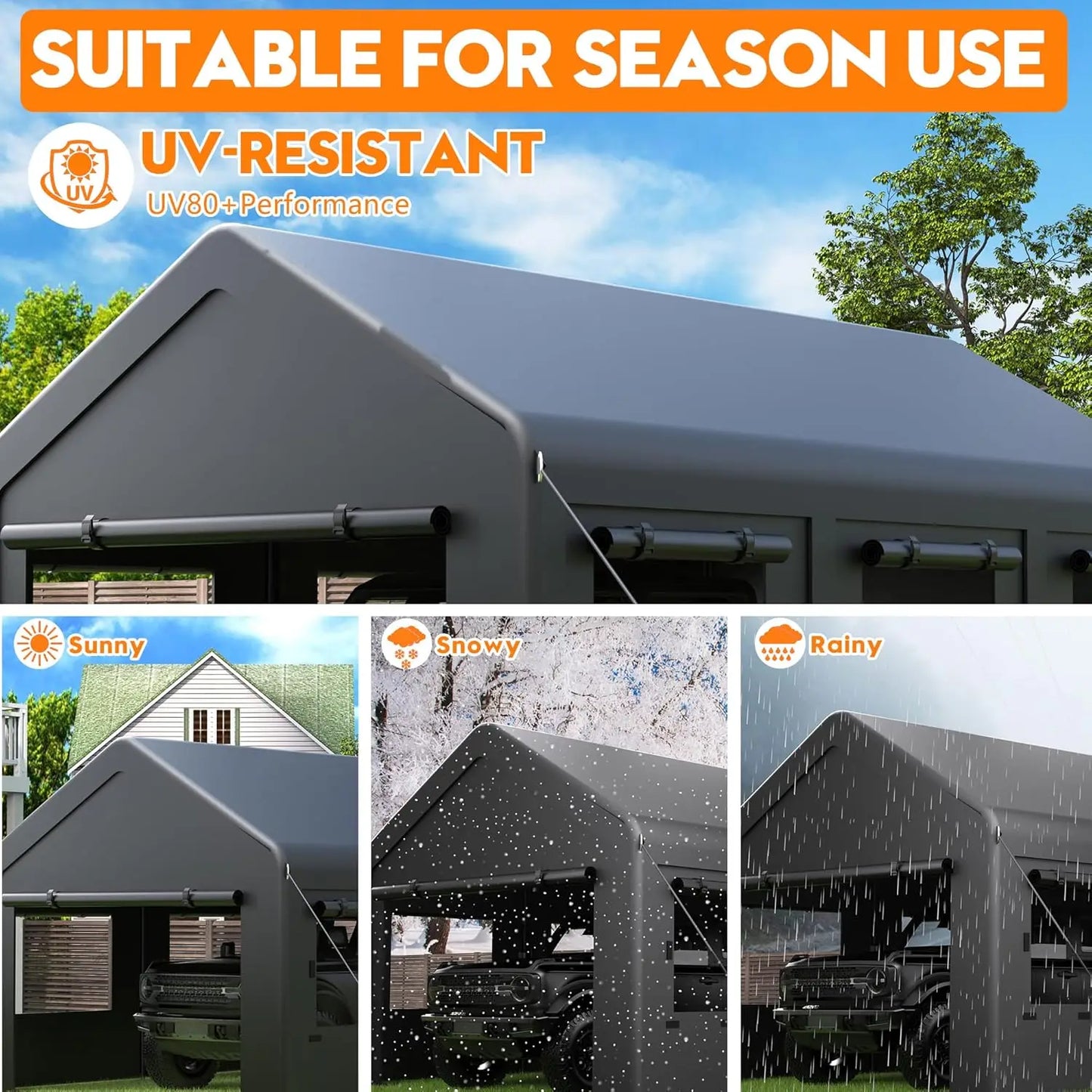 12' x 20' Outdoor Carport Canopy