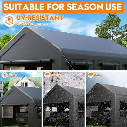 12' x 20' Outdoor Carport Canopy