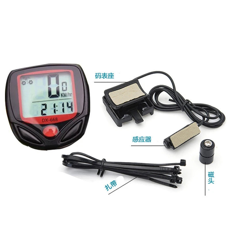 Bicycle Speedometer, Waterproof Wired Digital