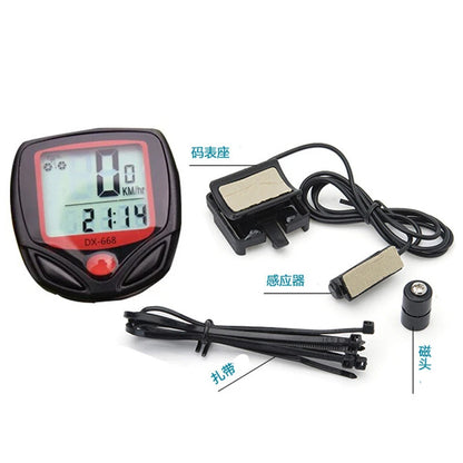 Bicycle Speedometer, Waterproof Wired Digital