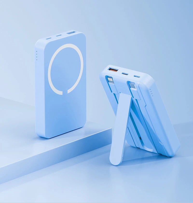 50000mAh Magnetic Power Bank for iPhone 15 14 13 22.5W 15W Fast Charging Wireless Powerbank With Cable Holder for Samsung Xiaomi