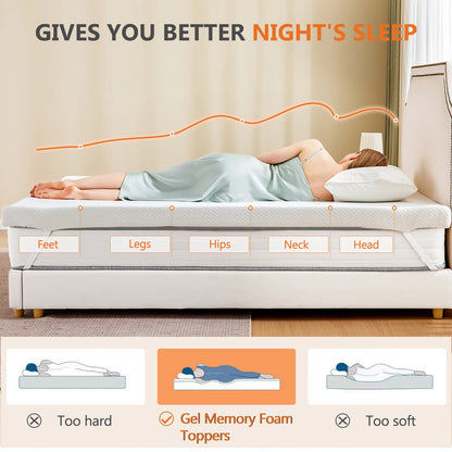 3 Inch Mattress Topper with Fabric Cover