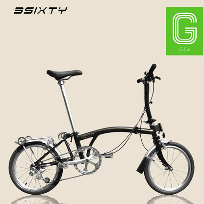3sixty 16-inch folding bike 6-speed folding bike Chromium-Molybdenum Steel double V brakes portable camping folding urban bike